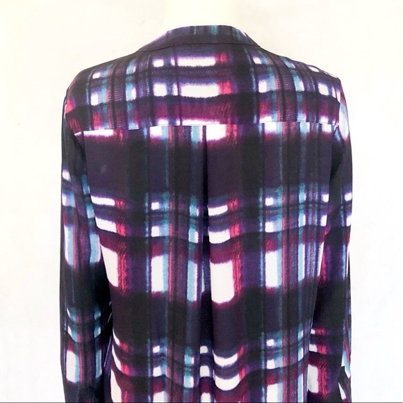 Nine West Jeans Plaid Popover Tunic Top - Picture 5 of 8